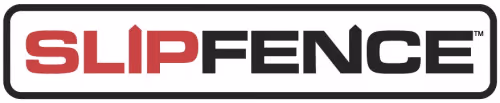SLIPFENCE brand logo with 'SLIP' in red and 'FENCE' in black inside a rounded rectangle border.